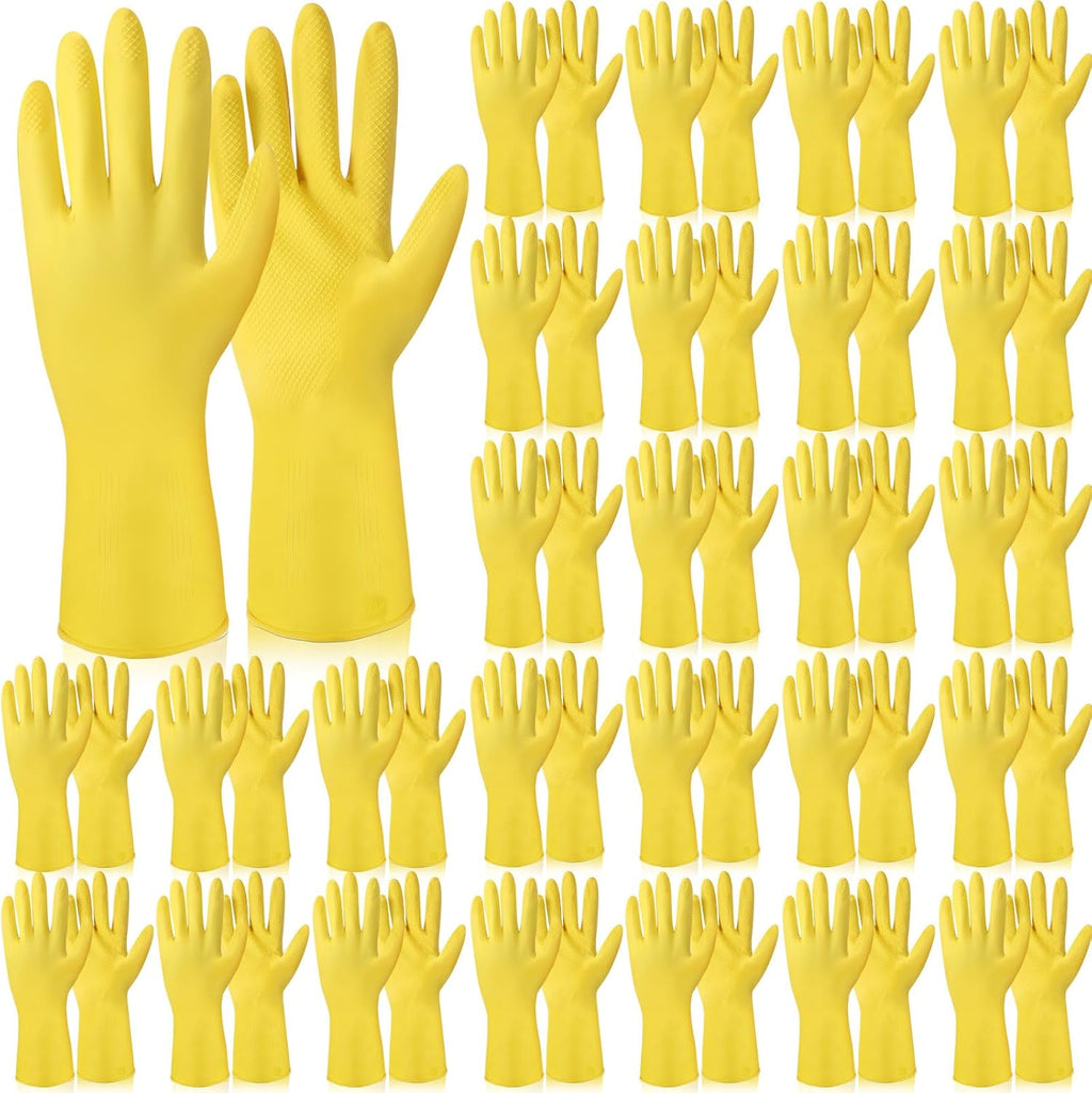 36 Pair Reusable Household Gloves Long Rubber Dishwashing Gloves Kitchen Cleaning for Dishes Clean Gardening