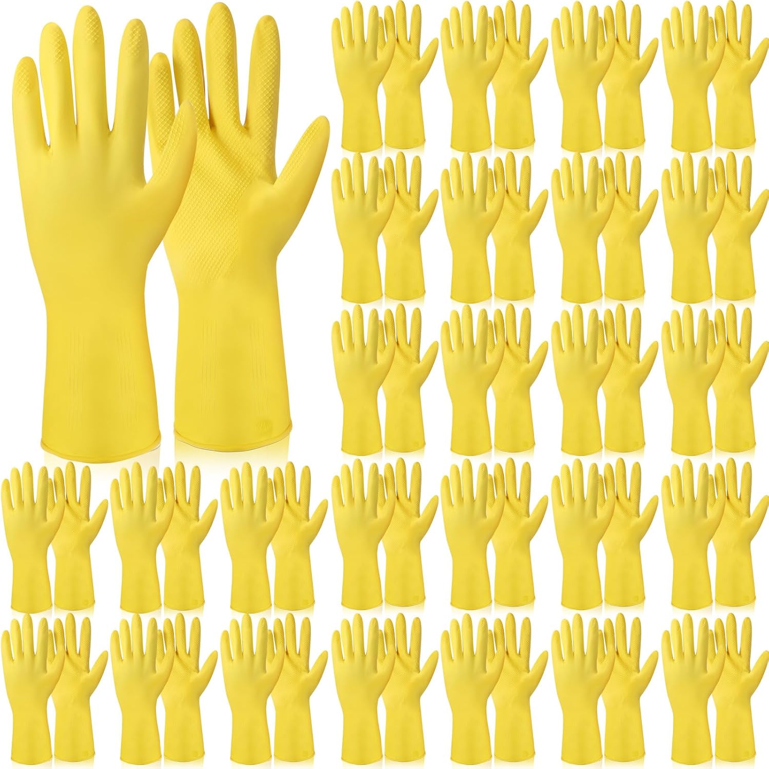 36 Pair Reusable Household Gloves Long Rubber Dishwashing Gloves Kitchen Cleaning for Dishes Clean Gardening