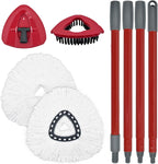 Mop Replacement for Ocedar, Mop for O Cedar, Replacement Mop for O Cedar Spin Mop Contains 4-Section Mop Handle 2 Mop Replace Head 1 Mop Base 1 Scrubber Mop Head for O-Cedar Spin Mop