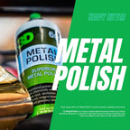 3D Metal Polish – Heavy Duty Car Metal Polish for Aluminum, Chrome, Brass, Copper, Silver – Removes Oxidation, Tarnish & Stains – 16oz – Made in USA
