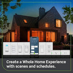 Leviton Decora Smart Plug, Wi-Fi 2nd Gen, Works with Matter, My Leviton, Alexa, Google Assistant, Apple Home/Siri & Wire-Free Anywhere Companions for Switched Outlet, D215P-1RW, White