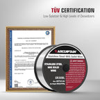 ARCCAPTAIN Stainless Steel MIG Solid Wire ER308L, 030-Diameter 2-Pound Stainless Steel Wire with Low Splatter Compatible With Lincoln Miller Forney Harbor MIG Welder