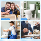 Universal Toilet Flapper Replacement 2 Inch - Compatible with Most American Standard Kohler Fluidmaster Toto Gerber Toilets Tank Water Saving Rubber Flush Valve Flapper with Stainless Chain Blue 2Pack