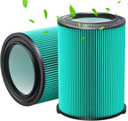 2 Pack VF6000 Replacement Filter for RIDGID, Standard Wet/Dry Vac Filter Vf6000 Compatible with RIDGID Vacs Wet Dry 5-20 Gal, 6-9 Gal Husky Vacuum