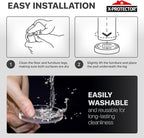 X-Protector Furniture Cups - 4 PCS 3" - Non Slip Furniture Pads for Hardwood Floors - Transparent Floor Protectors - Bed Stoppers to Prevent Sliding - Keep Furniture from Sliding on Floor! (Round)