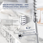 Commercial Kitchen Faucet Wall Mount with Pre-Rinse Sprayer 36" Height Wall Mount Kitchen Sink Faucet 8 Inch Center with 10" Add-on Swing Spout Faucet & Coiled Spring Pull Down Spray