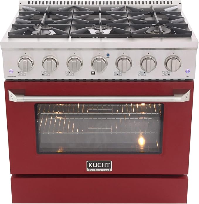 Kucht KNG361/LP-R Gas Range, Red