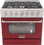 Kucht KNG361/LP-R Gas Range, Red