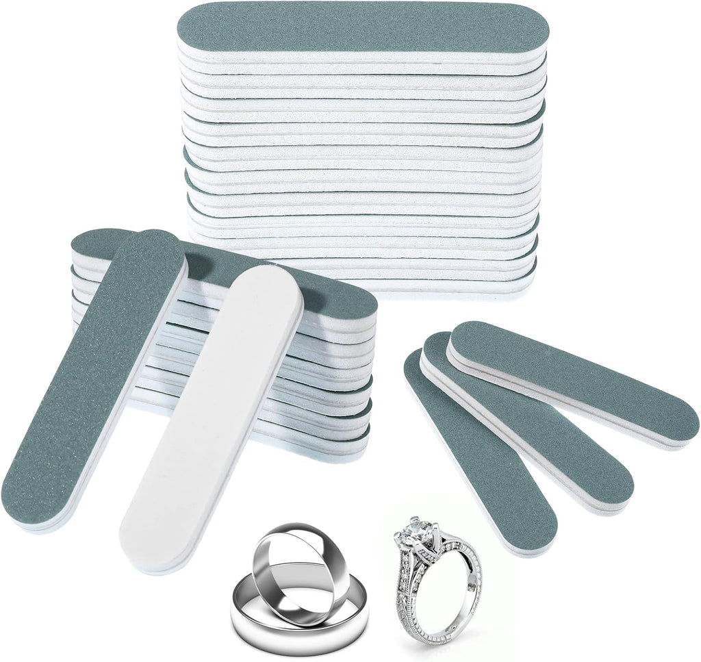 20 PCS Silver Polish Sticks, 3.54" Long Double-Sided Sanding Sticks Scratch Remover Polishing Cleaning Buffing Bars for Gold, Rose Gold, Copper, Alloy, Brass and Other Jewelry, Watches, Phone Screen