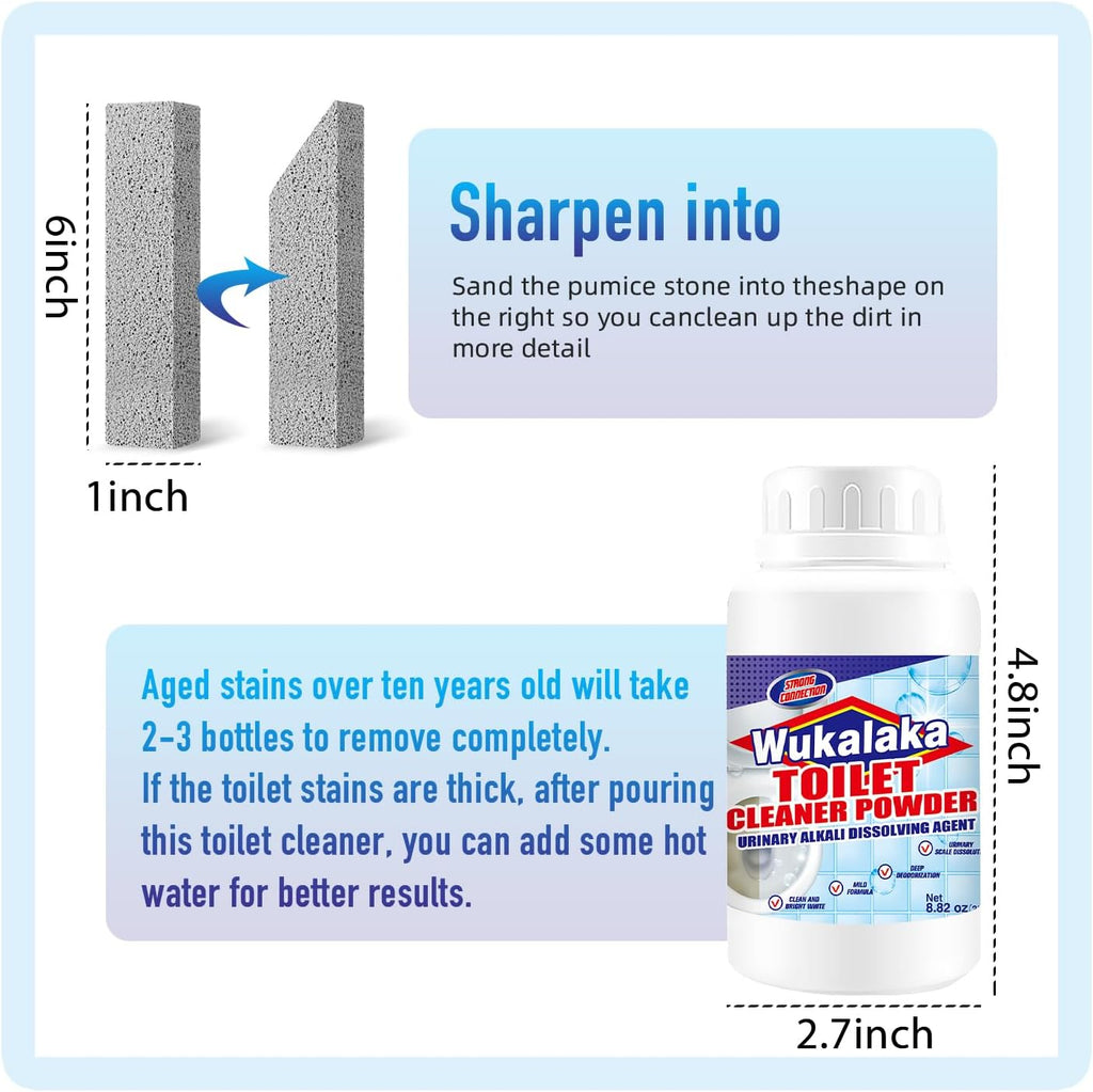 Pumice Sticks Pumice Scouring Pad for Cleaning, Pumice Stone Toilet Bowl Cleaner, Grey Pumice Stick Cleaner for Removing Toilets Bowl Ring, Bath, Household Cleaning 1pcs + 3pcs