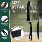 Crevice Cleaning Brush Set – 6Pcs Hard Bristle Cleaning Tools for Grout, Tile Floors, Gaps & Narrow Spaces – Small Grout Scrub Brush for Cleaning Bathroom, Shower, Window Tracks, Kitchen