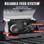 AWT MIG Welder 140Amp, Flux Core MIG Welder/Stick 2 in 1 Welding Machine, Welder Machine 110V With Synergy IGBT Inverter, Portable Gasless Welder Equipment