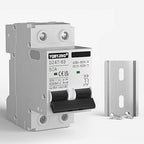 DC Circuit Breaker 50 Amp Solar Panel Disconnect Switch 12V-500V 2 Poles Miniature Solar Circuit Breaker for Outdoor PV Homes Battery, AC 110V DIN Rail MCB