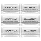 Waterproof Sealant Mastic, 6 Pack New Type White Seal Putty Waterproof Duct Seal Repair Sealing Clay, Quick Mending Mud for Drain Connection, Suitable for Wall Hole, Air Conditioning Hole Repair