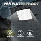 4 Pack 100W LED Flood Light Outdoor,10000LM Bright Work Spotlight Plug in,6000K Daylight White,IP66 Waterproof Exterior Security Floodlights for Yard,Garden,Backyard,Patio,Stadium,Parking Lot