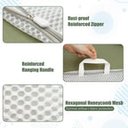 GWT 4Pcs 3D Mesh Laundry Bags with Hanging Handles (S/M/L/XL) - Durable Zippered Wash Bags for Delicates, Shoes & Bulk Clothes - Space-Saving Foldable Design