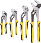 TOPLINE 4-piece Groove Joint Pliers Set with Bi-Material Handles, Tongue and Groove Pliers Set Included 12-in, 10-in, 8-in and 6-in, Perfect for Plumbing Repair and Basic Home Maintenance