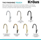 KRAUS Oletto High-Arc Single Handle Pull-Down Kitchen Sink Faucets in Brushed Brass/Matte Black, Kitchen Faucets with Pull Down Sprayer, KPF-2820BBMB