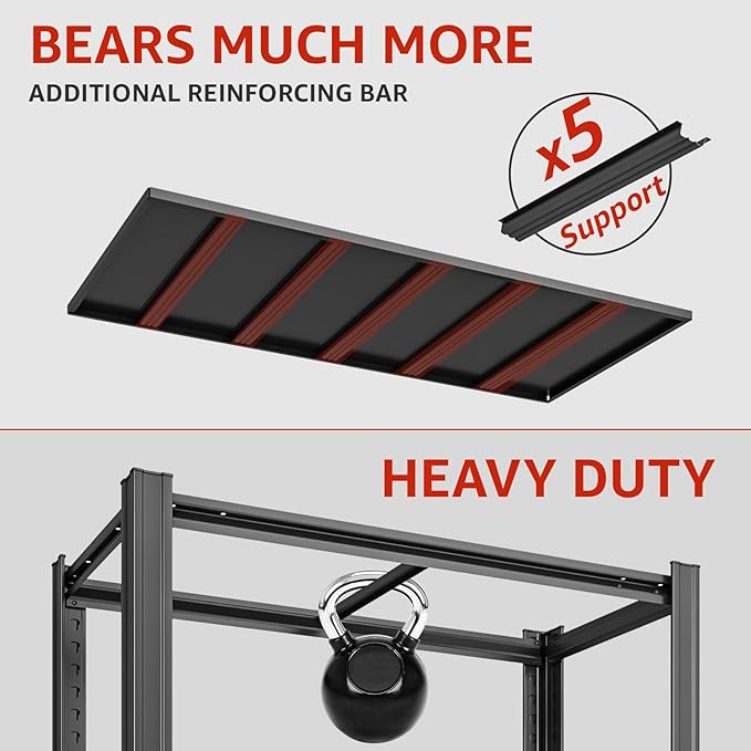 6-Tier 55" W x 24" D x 84" H Garage Shelving 3500LBS Storage Shelves Heavy Duty Metal Shelf Unit Adjustable Basement Industrial Storage Racks (6T-84 * 55 * 24)