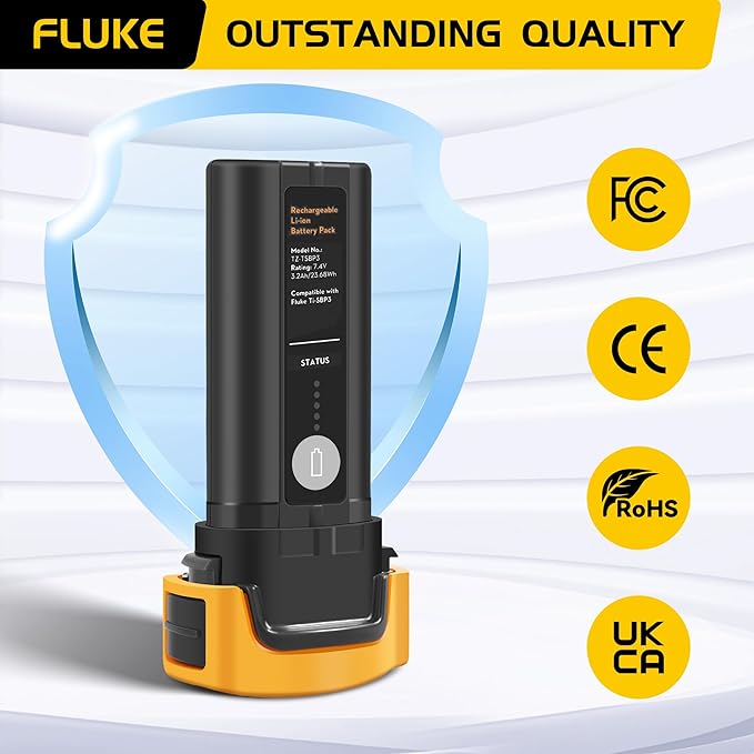 Replacement Battery Pack Ti SBP3 Compatible with FLUKE Ti400, Ti300, Ti200, Ti125, Ti110, Ti105, Ti100, Ti95, Ti90, TiR125, TiR110, TiR105, Ti32, Ti29, Ti27 Infrared Cameras 7.2V 23.04Wh