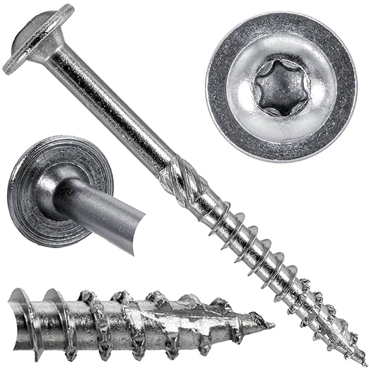 Jake Sales #15 x 3 Construction Lag Screw Stainless Steel T-30 Torx/Star Drive Heavy Duty Lag Screw Far Superior to Common Lag Screws Modified Truss Washer Head (50 Screw Count)
