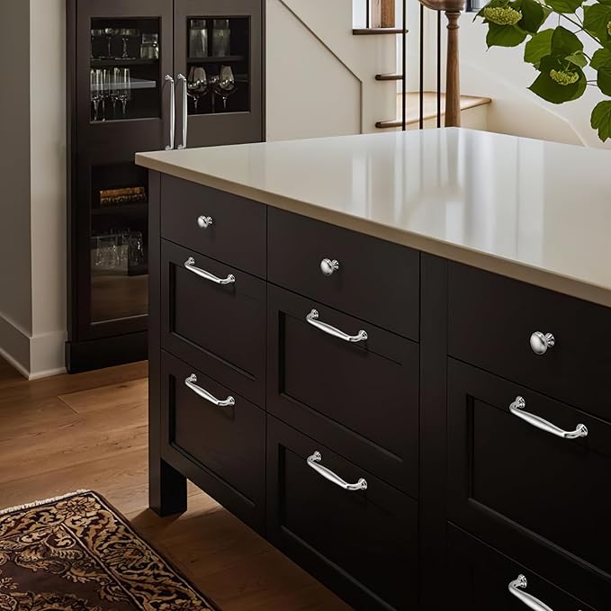 SAILING 10 Pack Cabinet Handles-6.3"/160mm Screw Spacing Brushed Nickel Furniture Hardware Handles for Kitchen Cabinets Bedroom Dresser Wardrobe Cabinet Pulls