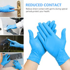squish Disposable Gloves, Blue 4 mil Vinyl Synmax Exam Gloves Non Sterile, Powder Free, Latex Free - Cleaning Supplies, Kitchen and Food Safe(Pack of 100) (Blue Small)