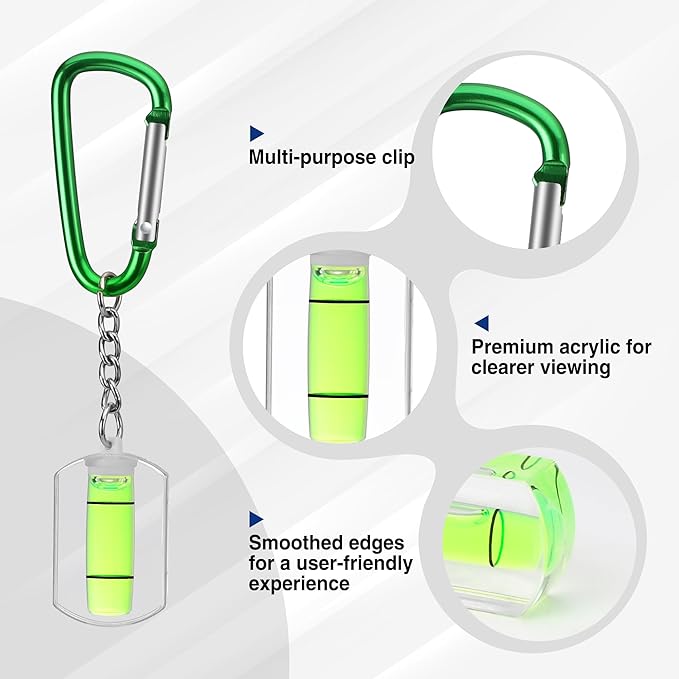 WORKPRO Small Bubble Level with Keychain 3-Pack Mini Pocket Tool Spirit Level Measuring Picture Hanging layout Tools