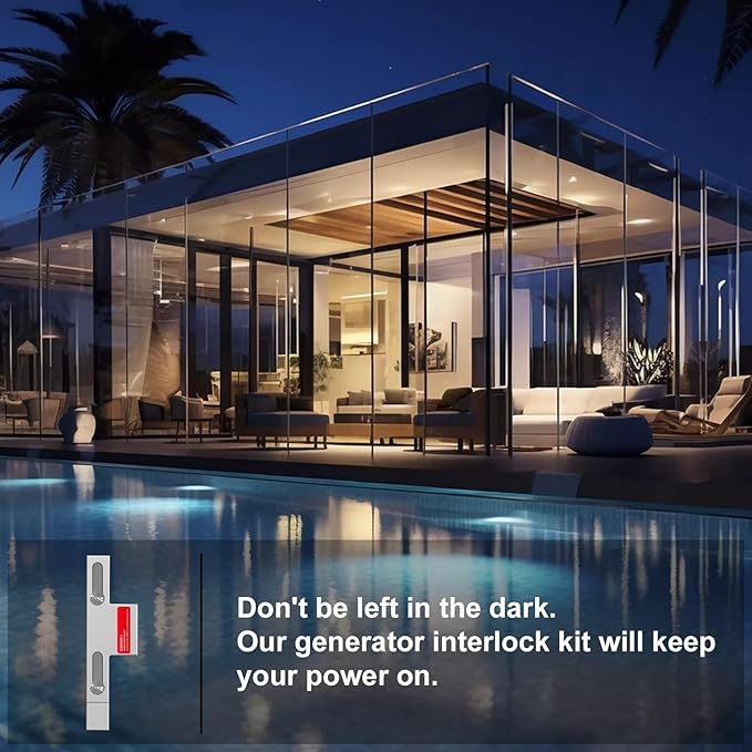 Generator Interlock Kit Compatible with Square D Homeline Meter Main 150 or 200 amp Breaker,for Safe Usage of Portable Power During Outage,Professional and Interlock Kit