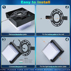 ledmo LED Wall Lights, 12W 6000K Outdoor Modern Porch Light Outdoor, 1000LM Double-Layer Aluminum Square Exterior Wall Mount Fixture IP65 Waterproof for House