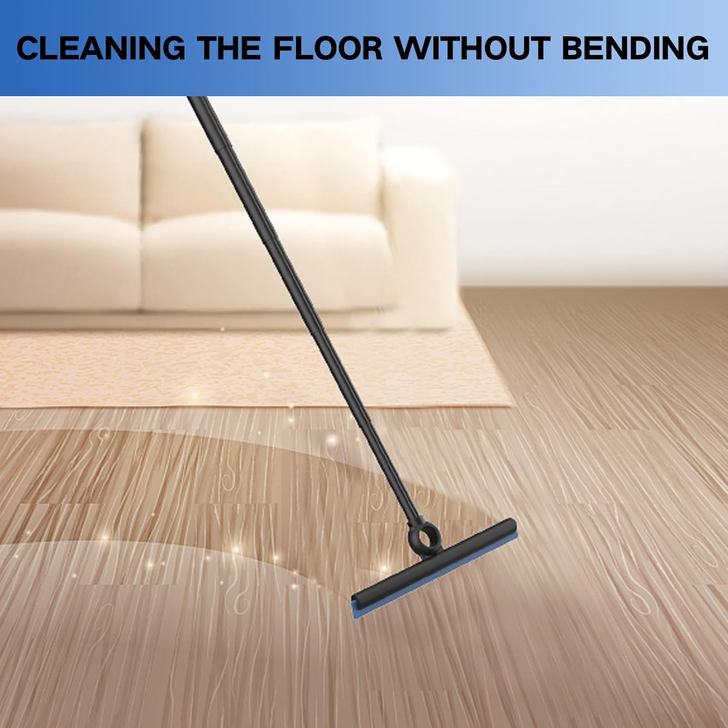 Squeegee for Window Cleaning, Shower Squeegee with Extension Pole, Telescopic Squeegee, Extendable Window Cleaner Tool for Car Windows, Tile Walls, Sliding Door, Shower Glass Door