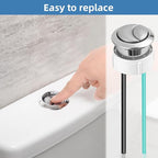 38mm Toilet Push Button Replacement, Dual Flushing Toilet Push Button Spare Parts, Compatible with Geberit & Kohler Part, Satin Chrome, Easy to install, 1Pack