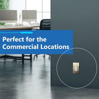 LIDER Screwless Metal-Surface Wall Plate, Decorator Switch Cover, Temperature and Impact Resistant, 201 Stainless Steel, Modern Decoration Upgrade, Mid-Size 1-Gang 4.88" x 3.11", Brushed Brass, 2 Pack