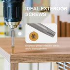 Deck Screws #10 x 3’’, T25 Star Torx Drive Flat Head Wood Screws, Tan, 5lb