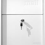 Adoorn Lockable Post Mount Mailbox | Large Size - Anti-Theft Locking Mailbox, 15.5" H x 12" W x 18.5" D, Weatherproof Mailboxes for Outside The House