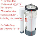 T Tulead Toilet Fill Valve, Dual Flush Valve, Push Button, Toilet Tank Parts Replacement, Converter Kit, for 10"-12" Toilet Tank, for Fill Valve 0.8" Thread, for Drain Hole Dia, 2.56"