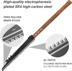 Hand Saw, Multifunction Camping Saw Outdoor Tools Long Saw with Machete for Bushcraft, Trees Cutting, Outdoor Hunting, Garden Work, Survival, Yard Work, XL Teeth Edition (Sliver)