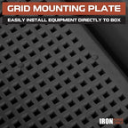 Iron Forge Cable Waterproof Junction Box - Outdoor Enclosure - Boxes with Mounting Plate, Wall Brackets, Hinged Black Panel Cover - IP65-15x11x6 Inch