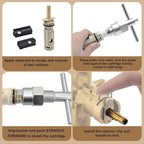 Shower Cartridge Replacement Compatible with Moen 1222, Brass Stem, Pressure-Balanced, Includes Retaining Clip and Disassembly Tool, for One-Handle Posi-Temp Tub & Shower Faucet (1-Pack)