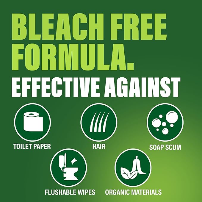 Green Gobbler Liquid Hair Drain Clog Remover & Cleaner, For Toilets, Sinks, Tubs - Septic Safe (6)