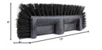 SPARTA Multi-Level Tile Scrub Brush 12" Wide Brush Head, Heavy-Duty Tile Cleaning Brush with End Bristles for Commercial Tiles, Tubs and Floor, Plastic, 12 Inches, Black