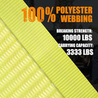 Ratchet Tie Down Strap - 2 Pack 2" x 27' Heavy Duty Ratchet Straps with Aluminum Handle, Cargo Straps for Moving Appliances, Lawn Equipment, Motorcycle in a Truck Yellow