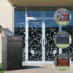 Package Delivery Boxes for Outside, Extra Large Capacity Modern Mailbox, Outdoor Freestanding Porch Box for Package (Black)