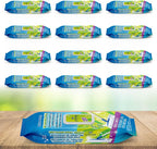 Wet Floor Wipes, Multi Surface Floor Cleaner Wet Mop Pads Fit Swiffer Sweeper Mop, Fresh Scent & Plant-Based Textured Cloth Trap Absorb Dirt, 20 Count (Pack of 12)