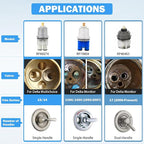 RP46074 Delta Shower Valve Cartridge Compatible with Delta 13/14 Series Bath Tub Shower Faucet Single Handle Universal Shower Valve Cartridge Repair Assembly Replacement Monitor Cartridge Parts