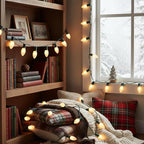 25 Pack C9 Frosted White Christmas Light Bulbs,C9 Incandescent Glass Bulbs for Outdoor Indoor String Light,C9/E17 Candelabra Base 7 Watt Great for Night Light and Christmas Decorations