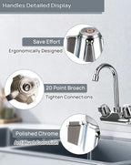 Commercial Faucet Handle Replacement Kit Outdoor Faucet Handles 0.43 Round Stem Hole Faucet Handle Sillcock Valve Stems for Industrial, Restaurant, Kitchen Faucet (Red)