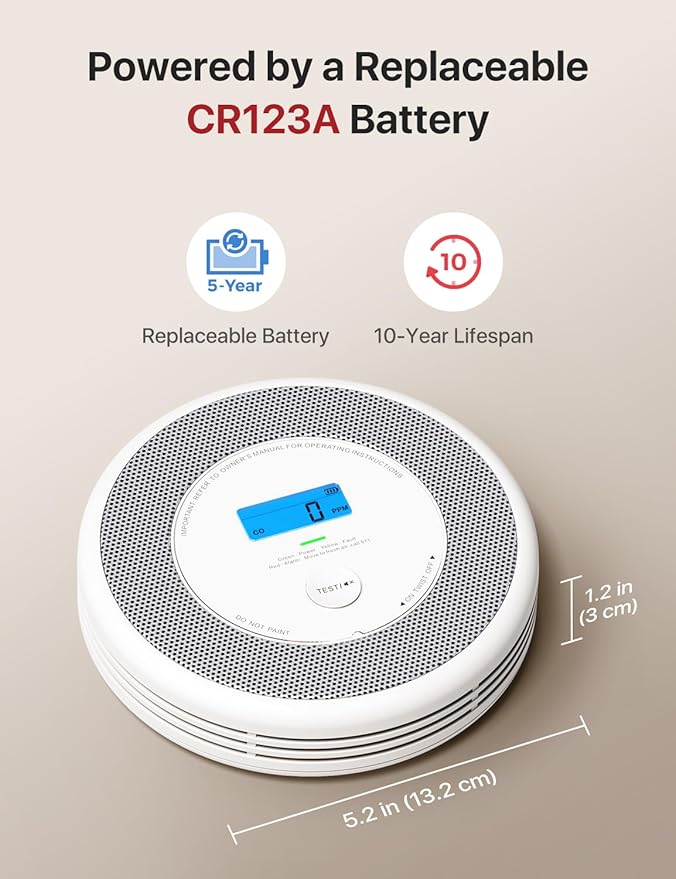 X-Sense Combination Smoke and Carbon Monoxide Detector with Voice Location, Interconnected Smoke Detector Carbon Monoxide Detector Combo with Base Station (Not Included), Model XP0A-MR, 1-Pack