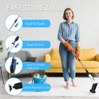 Spin Scrubber,9-In-1Multifunctional Cleaning Brush with Detachable Handle,9 Replaceable Brush Heads&LCD Display,Rechargeable Electric Spin Scrubber for Bedroom,Bathroom,Kitchen,Car