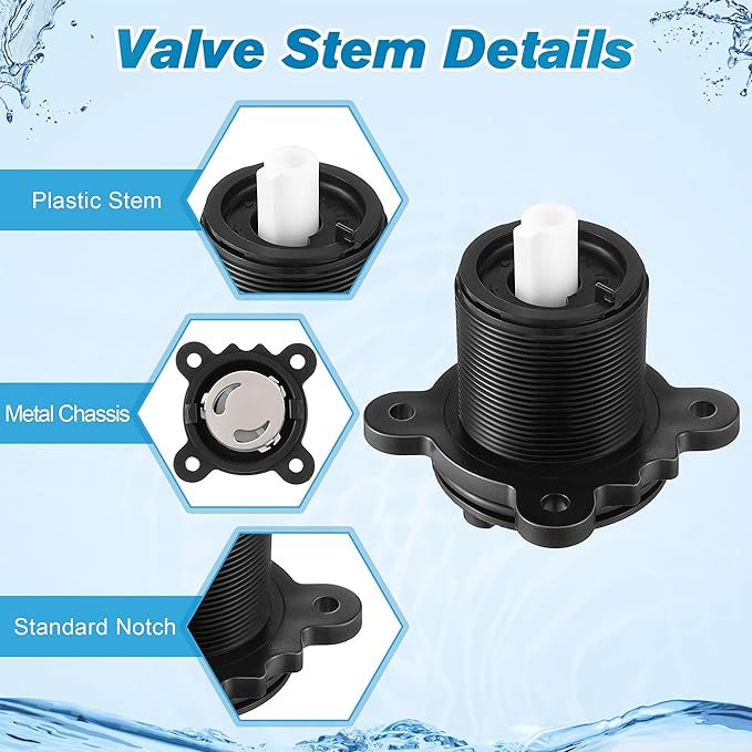 Dreyoo 2 Pieces Pressure Balancing Cartridge and Valve Stem Assembly, Compatible with 971-2500 and 974-2910, Compatible with Pfister 0X8/JX8/VB8/JV8 Deep Casting Valve, for Single Handle Tub/Shower